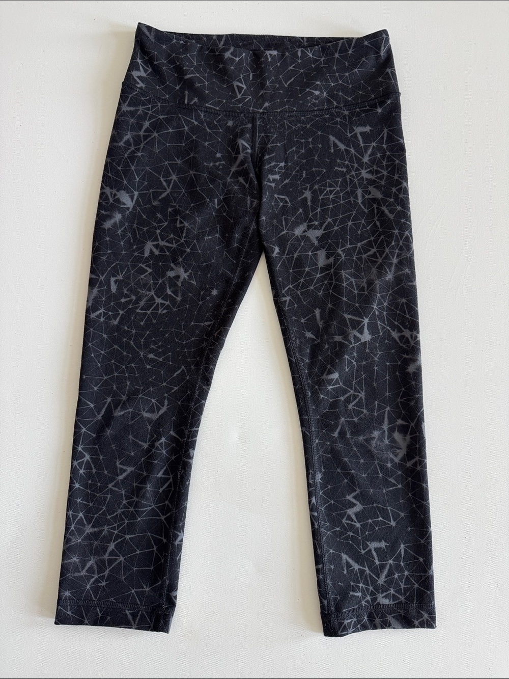 lululemon athletica Black Geometric Capri Leggings